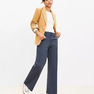 Loft Monroe Navy Wide-Leg Pants